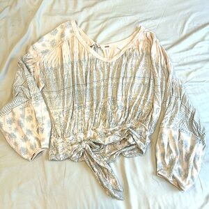 Free People pink and gray Blouse